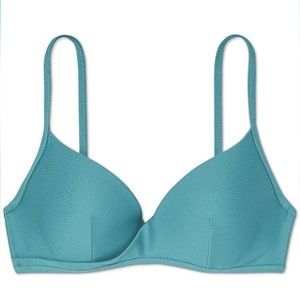 NWT ✨ Shade & Shore TEAL bikini top 34D